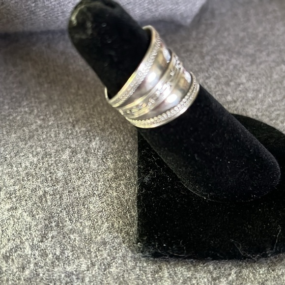 Sterling Cigar-band Ring-6 - Picture 3 of 6